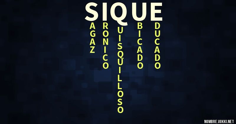 Acróstico sique