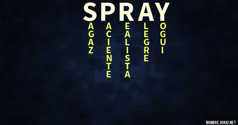 Acróstico spray