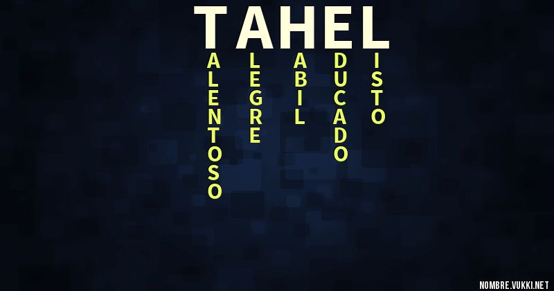 Acróstico tahel