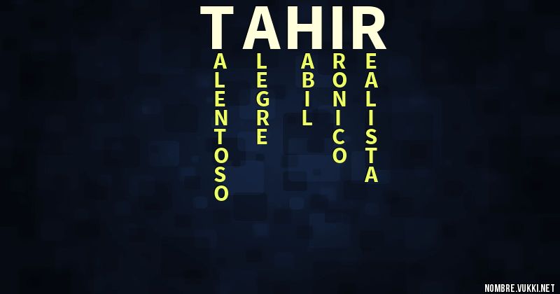 Acróstico tahir