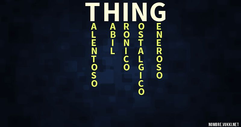 Acróstico thing