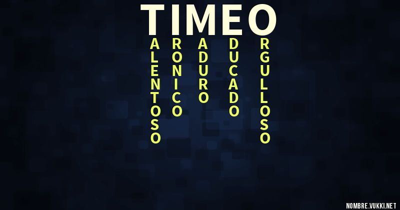 Acróstico timeo