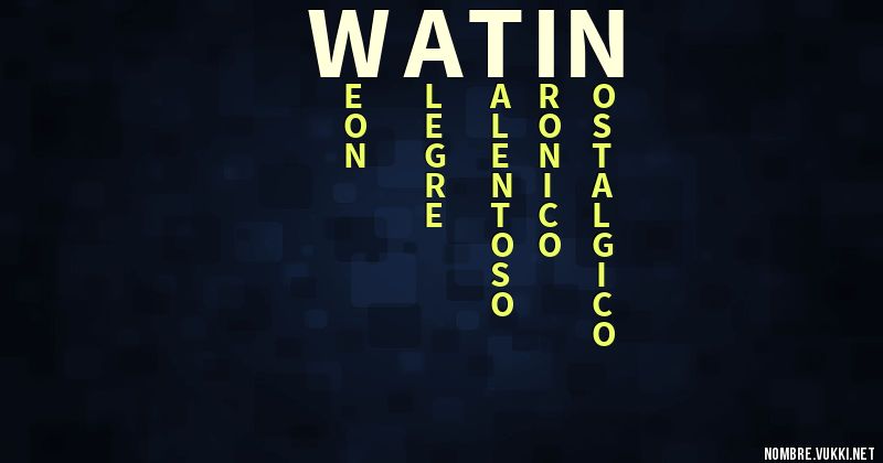 Acróstico watin