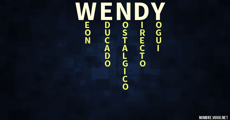 Acróstico wendy