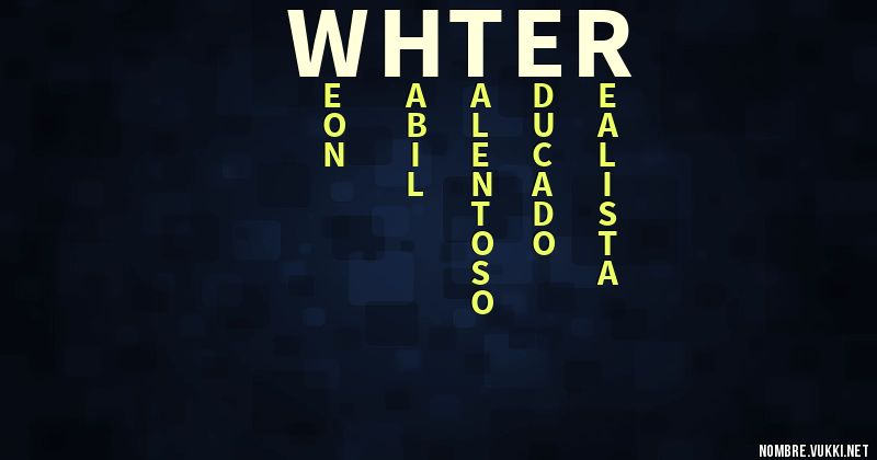 Acróstico whter