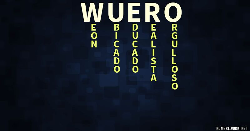 Acróstico wuero