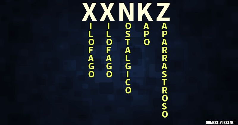 Acróstico xxñkz