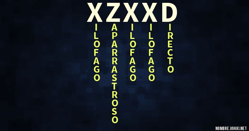 Acróstico xzxxd