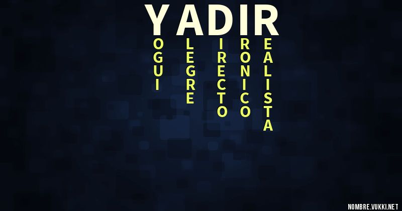 Acróstico yadir