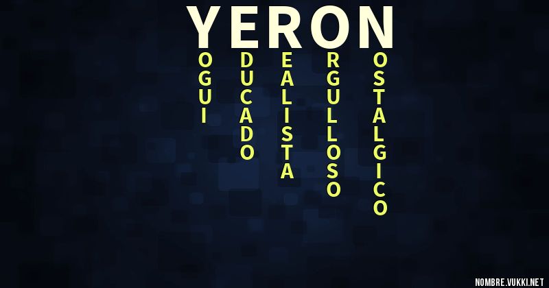 Acróstico yeron