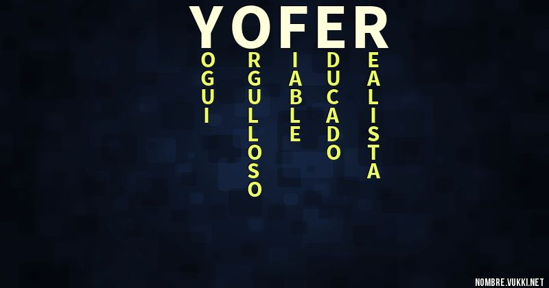 Acróstico yofer