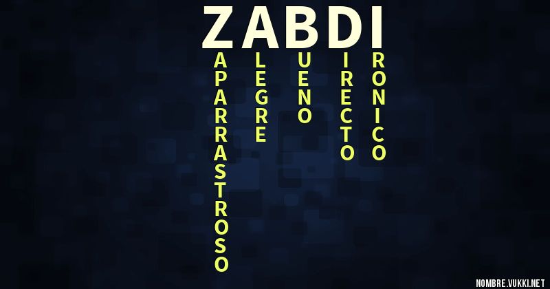 Acróstico zabdi