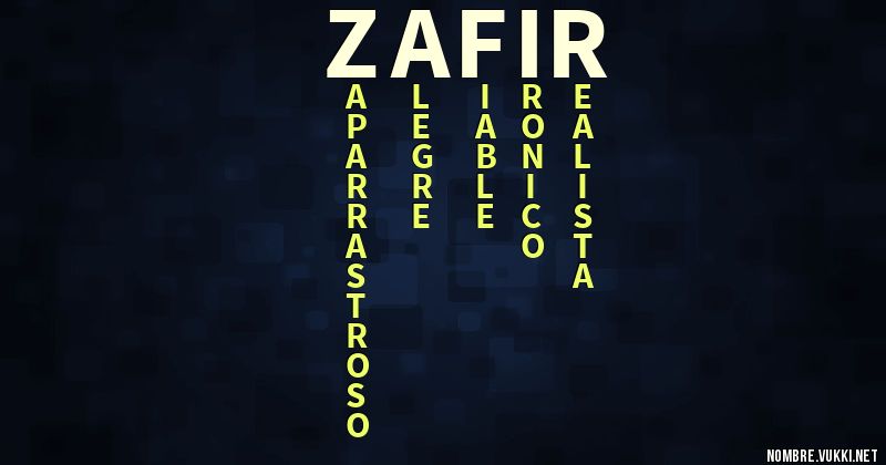 Acróstico zafir