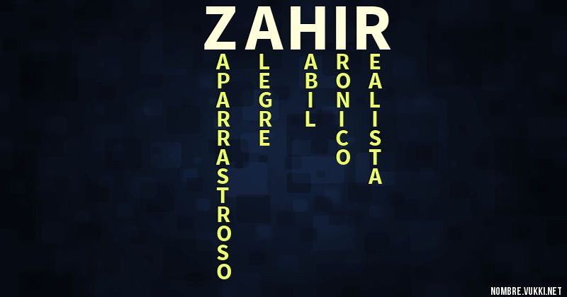 Acróstico zahir