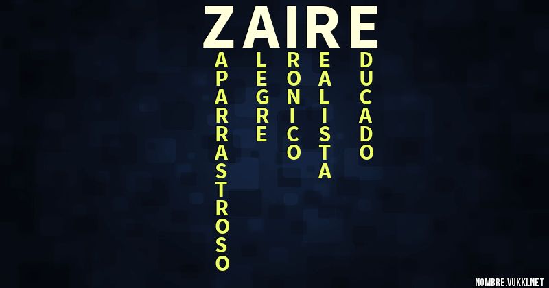 Acróstico zaire