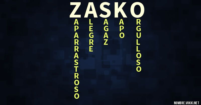 Acróstico zasko