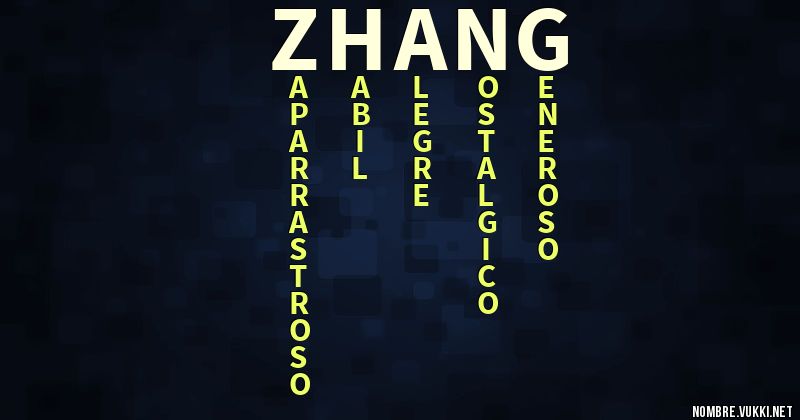 Acróstico zhang