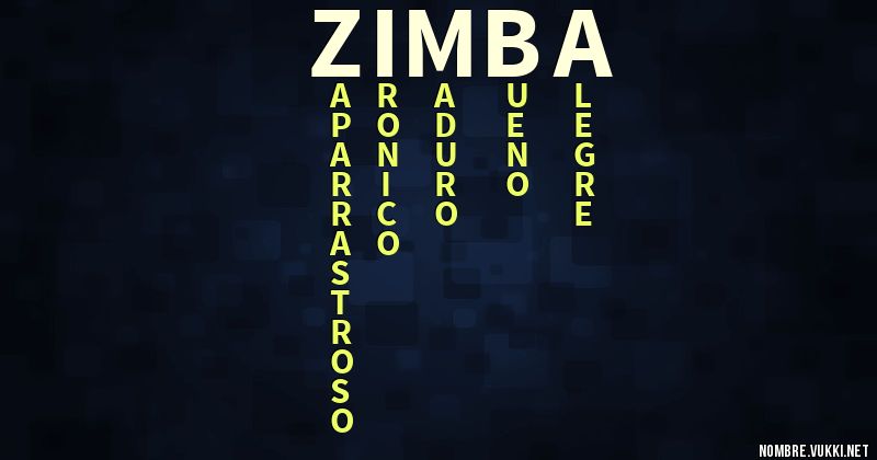 Acróstico zimba