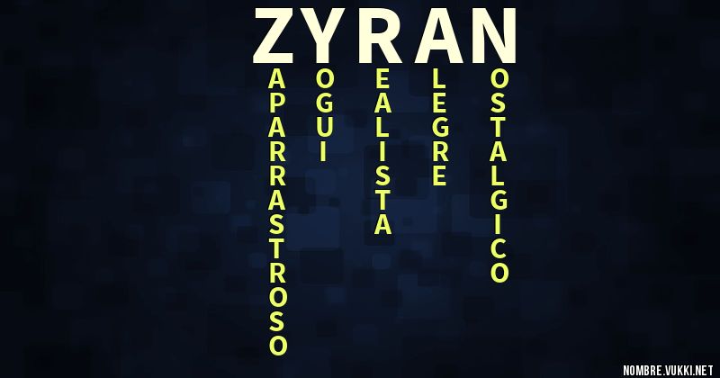 Acróstico zyran