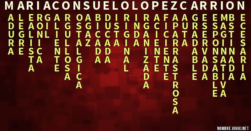 Acróstico maria consuelo lopez carrion