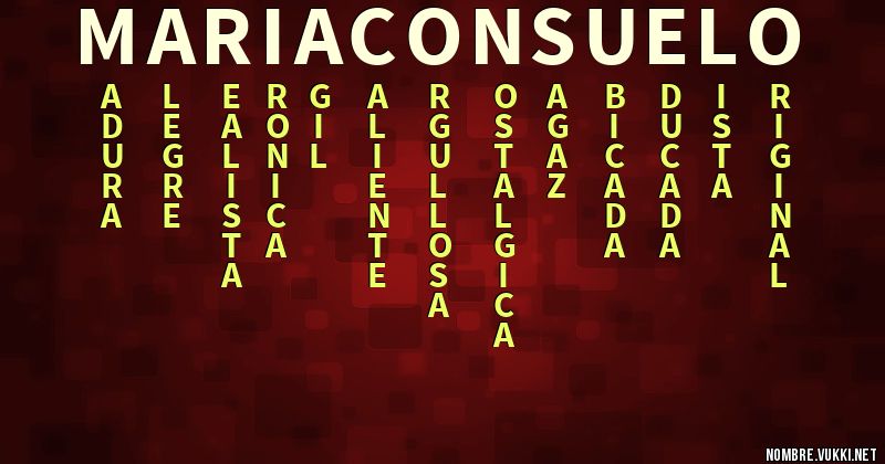 Acróstico maría consuelo
