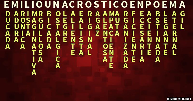 Acróstico emilio un acróstico en poema