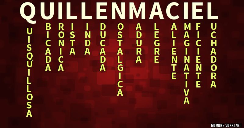 Acróstico quillen maciel