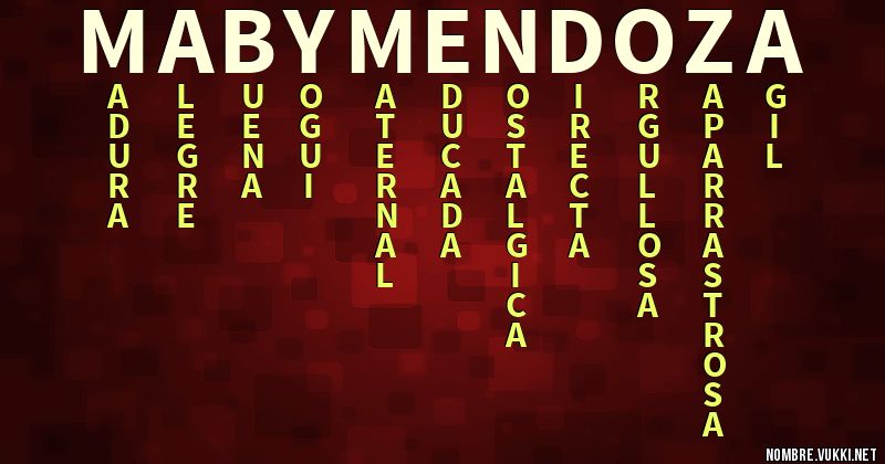 Acróstico maby mendoza