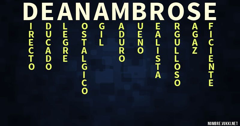 Acróstico dean ambrose