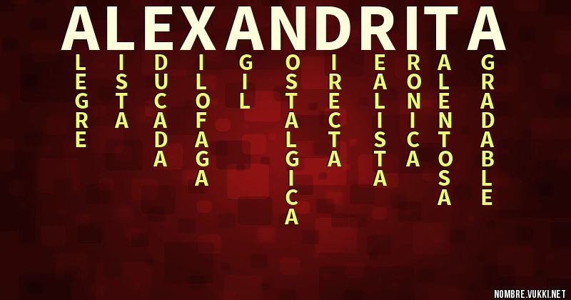 Acróstico alexandrita