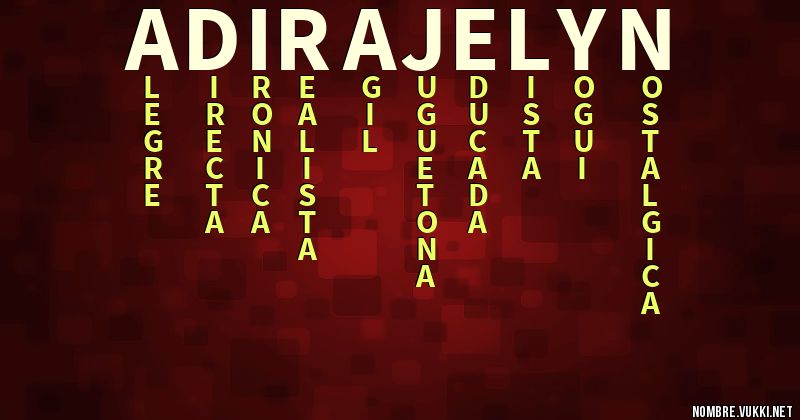 Acróstico adira jelyn