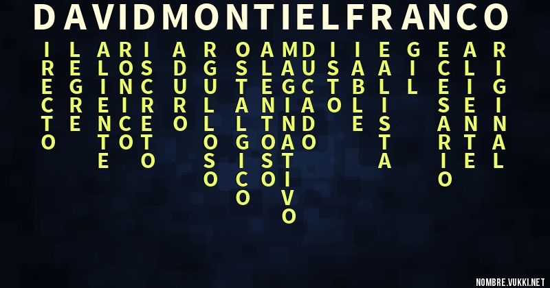Acróstico david montiel franco