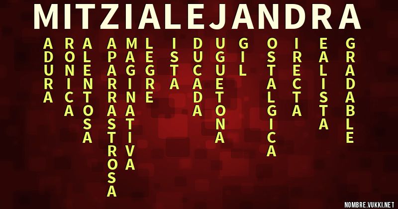 Acróstico mitzi alejandra