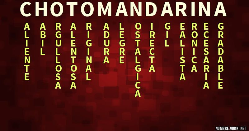 Acróstico choto mandarina