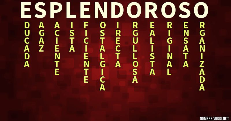 Acróstico esplendoroso
