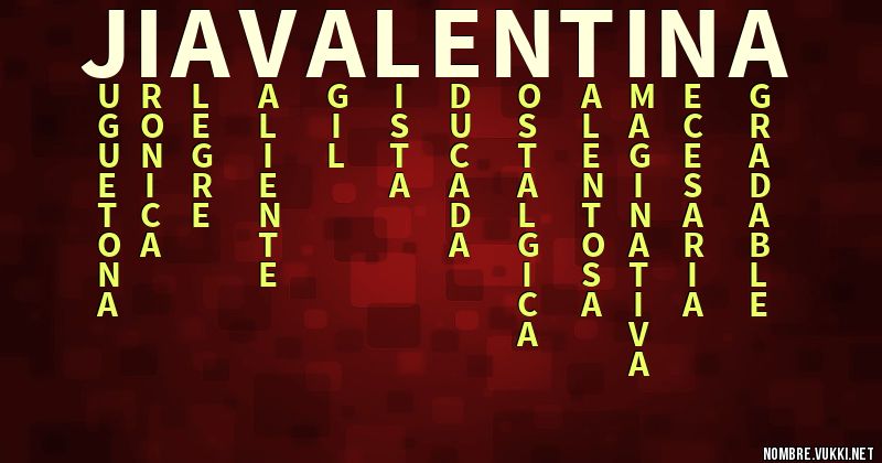 Acróstico jia valentina