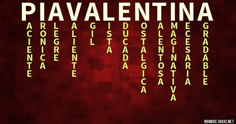 Acróstico pia valentina