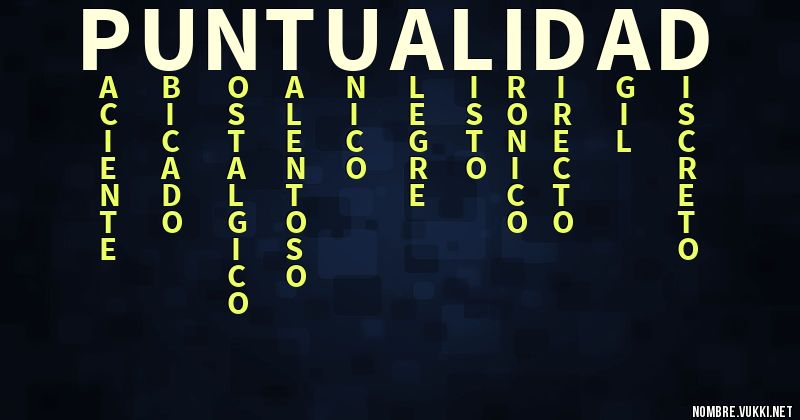 Acróstico puntualidad