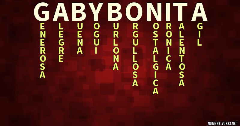 Acróstico gaby bonita