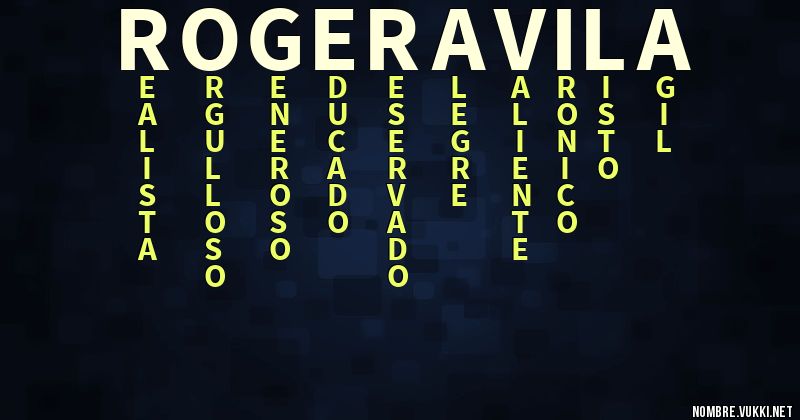 Acróstico roger.  Ávila.