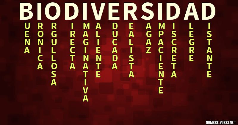 Acróstico biodiversidad