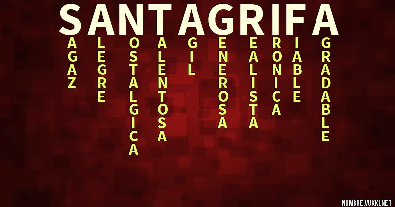 Acróstico santa grifa