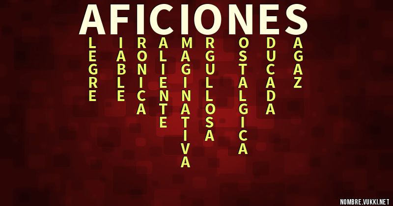 Acróstico aficiones