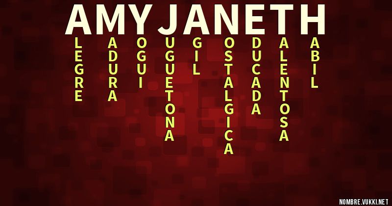 Acróstico amy janeth