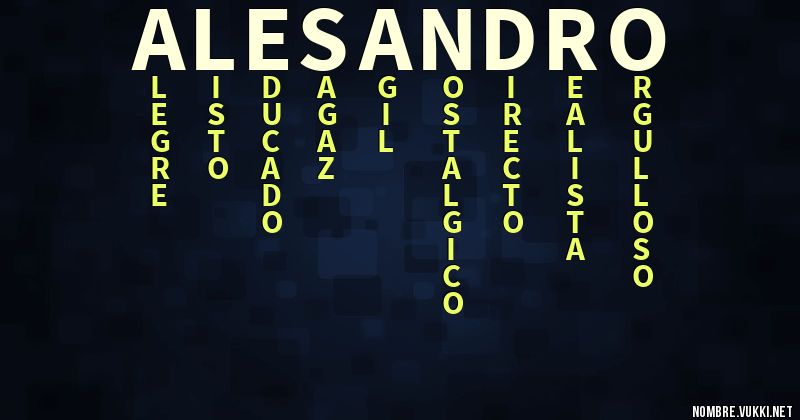 Acróstico alesandro