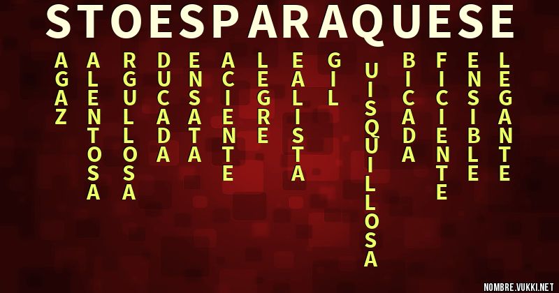 Acróstico sto es para que se