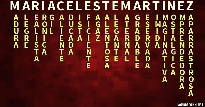 Acróstico maria celeste martinez