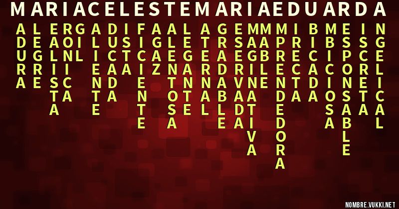 Acróstico maria celeste maria eduarda
