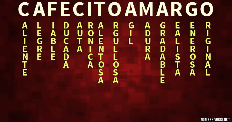 Acróstico cafecito amargo