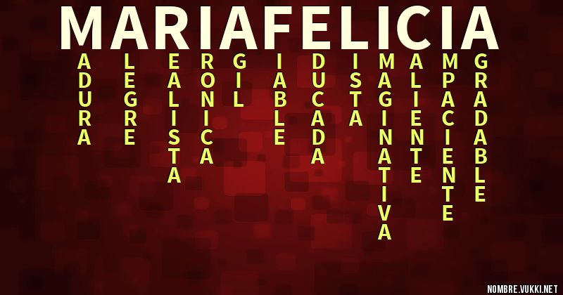 Acróstico maria felicia